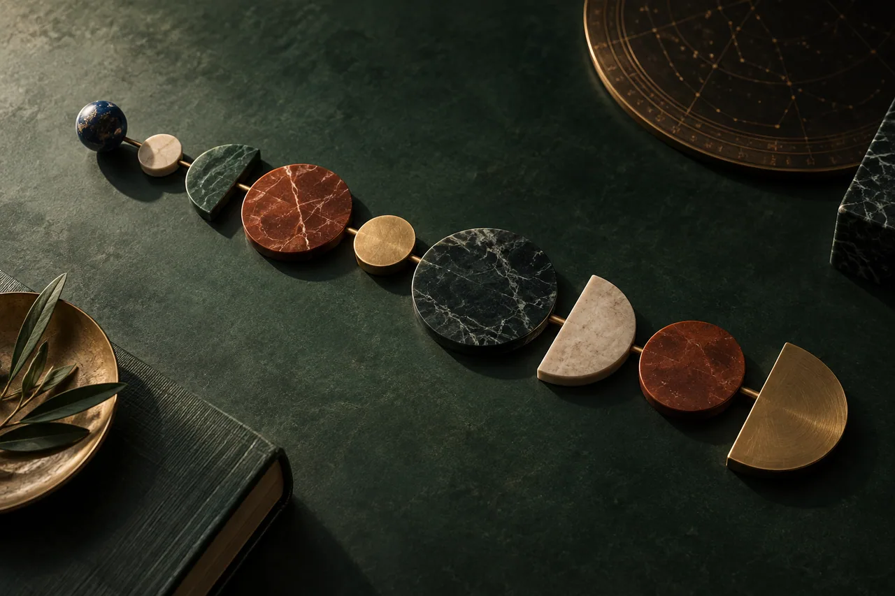 Differently sized segments forming an illustrative planetary-period timeline.